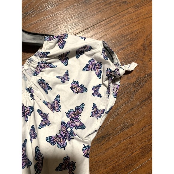 Romper Heart & Arrow White w/Butterflies Size M Pre-owned - Picture 6 of 8